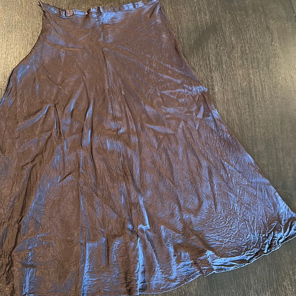 Brown zara midi skirt